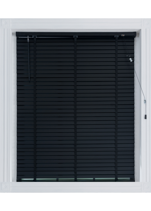 Little Black Book Black FSC Wood Venetian(50mm) - 60x130cm Image 1