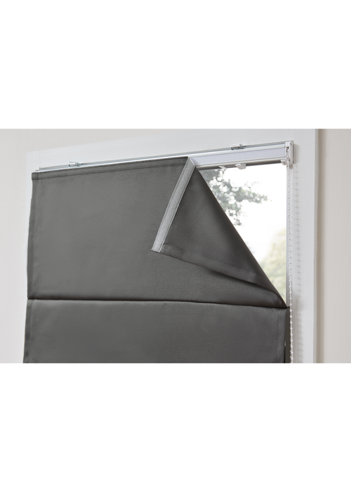 Little Black Book Charcoal Blackout Roman Blind - 60x140cm Image 6