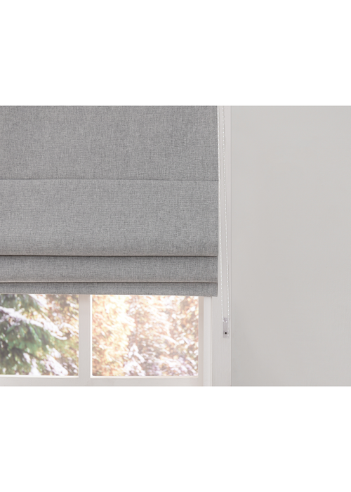 Little Black Book Linen Look Grey Blackout Roman Blind - 60x140cm Image 5