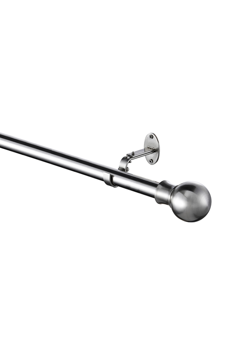 Little Black Book Stainless Steel Extendable Ball Eyelet Curtain Pole - 70-120cm Image 3