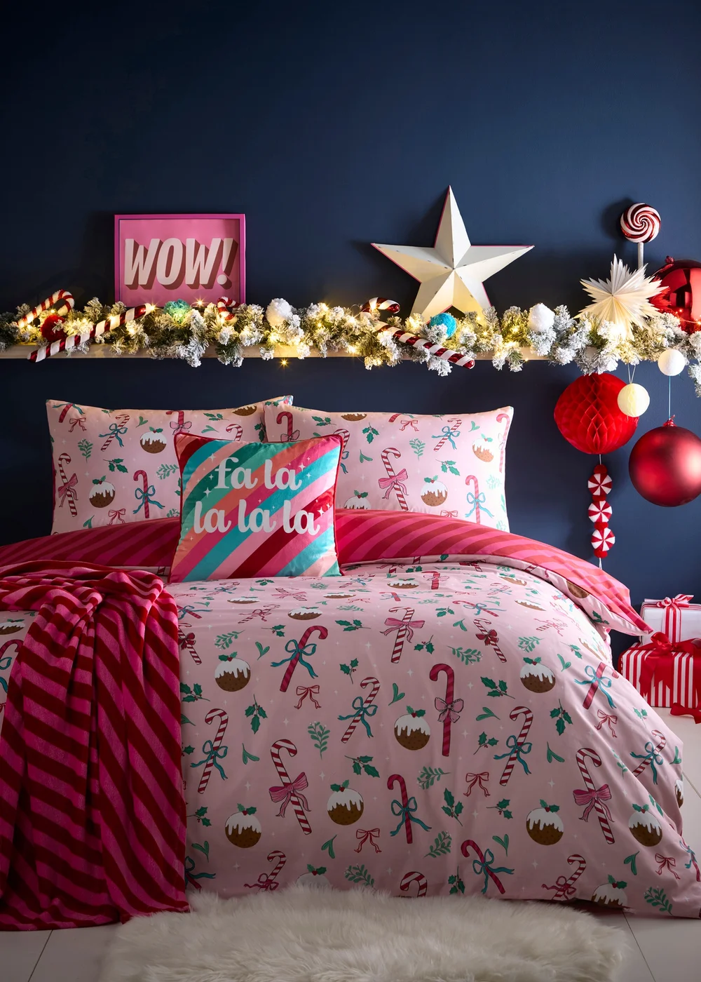 Fusion Candy Stripe Throw Digitally Printed Pink Throw - 120 X 150 Image 3