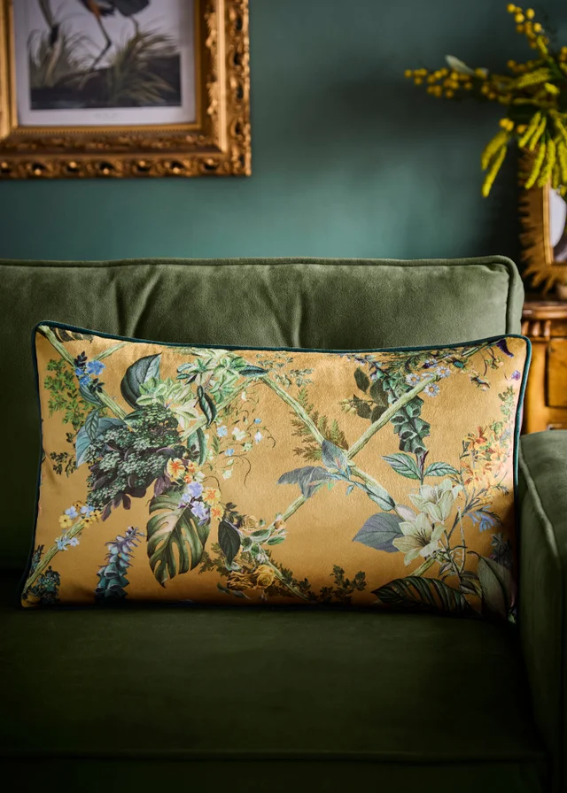 Laurence Llewelyn-Bowen Cotswold Fantasia Dawn Gold Rectangular Filled Cushion