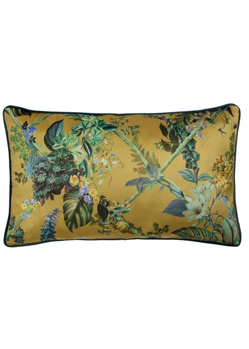 Laurence Llewelyn-Bowen Cotswold Fantasia Dawn Gold Rectangular Filled Cushion - 30 x 50cm Image 2