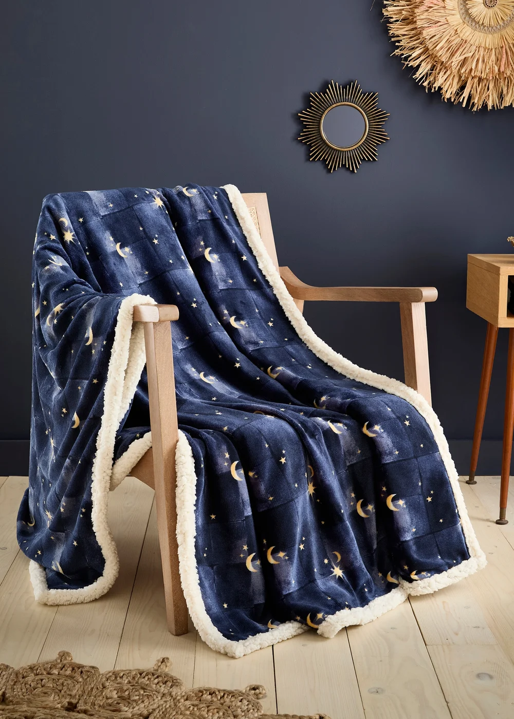 Fusion Cosmic Star Soft Fleece Navy Throw - One Size Image 1