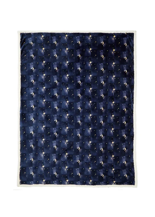 Fusion Cosmic Star Soft Fleece Navy Throw - One Size Image 2