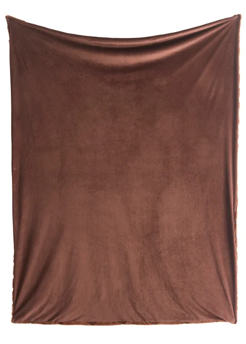 Appletree Cosy Diamond Brushed Chocolate Throw - One Size Image 3