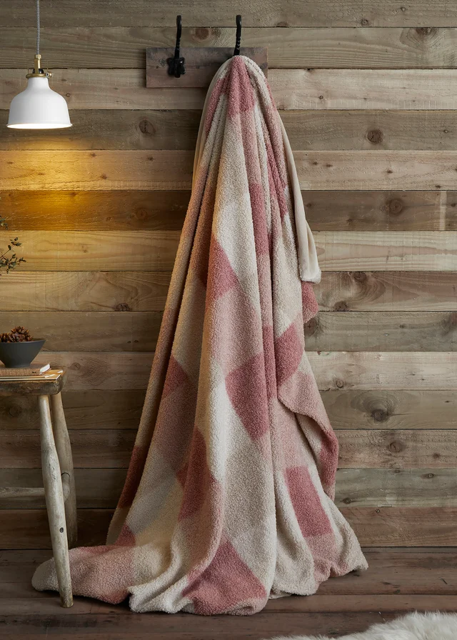 Appletree Ashford Check Reversible Natural Throw