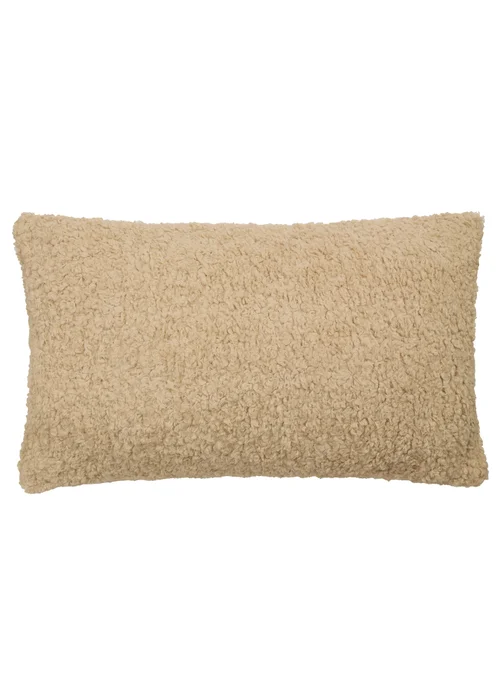 Fusion Cuddle up Cushion Fleece Natural Rectangular Filled Cushion - 30 x 50cm Image 3