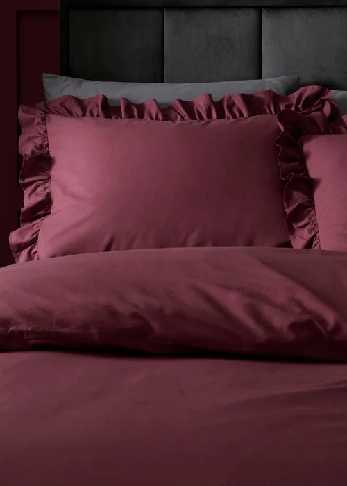 Appletree Cassia Frill Berry Duvet Cover Set - Single Image 2
