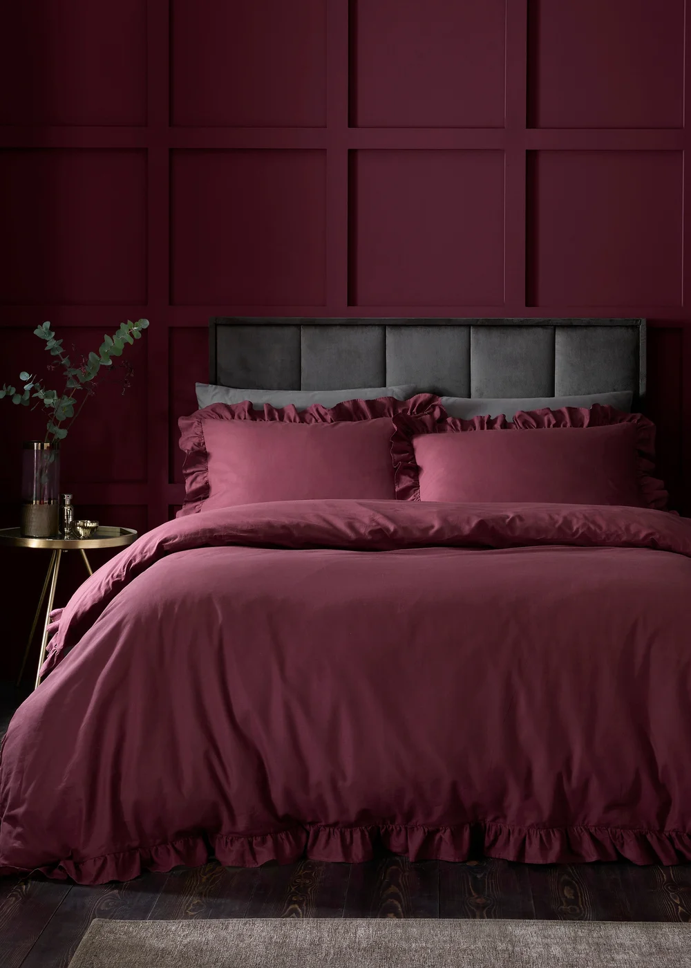 Appletree Cassia Frill Berry Duvet Cover Set - Single Image 1