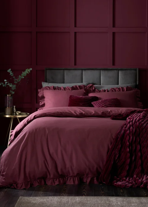 Appletree Cassia Frill Berry Duvet Cover Set - Single Image 4