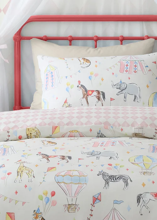 Bedlam Circus Time Digitally Printed Multi Colour Duvet Cover Set - Single Image 2