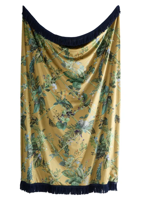 Laurence Llewelyn-Bowen Cotswold Fantasia Velvet Gold Throw - 130 x 180cm Image 2