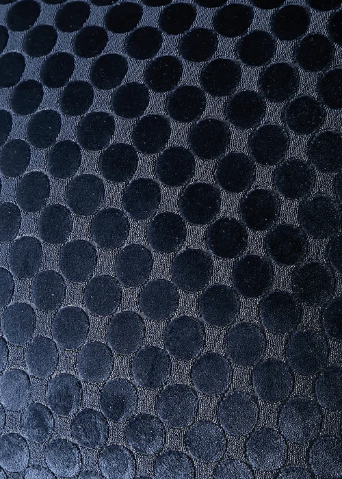 Soiree Velvet Spot Velvet Navy Filled Cushion - 43W X 43D Image 3