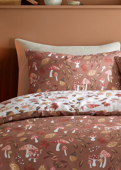 Fusion Woodland Dreams Reversible Natural Duvet Cover Set - Double Image 2