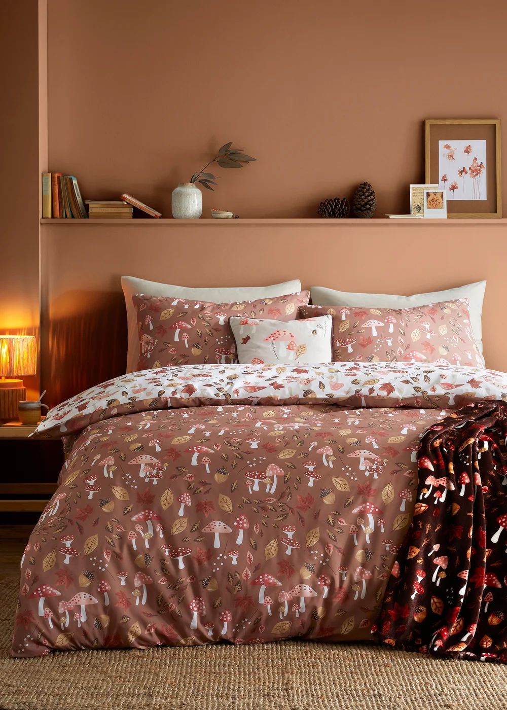 Fusion Woodland Dreams Reversible Natural Duvet Cover Set - Double Image 4
