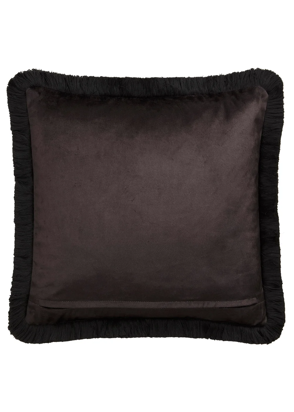 Laurence Llewelyn-Bowen Vista Velvet Black/White Filled Cushion - 43W X 43D Image 3