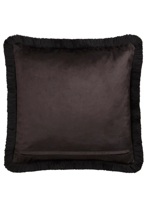 Laurence Llewelyn-Bowen Vista Velvet Black/White Filled Cushion - 43W X 43D Image 3