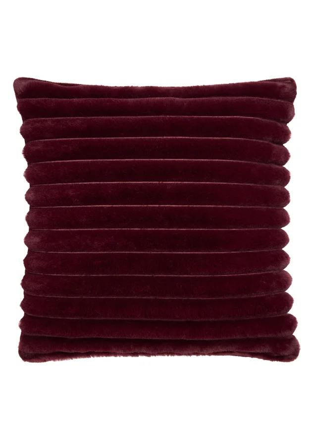 Appletree Morritz Soft Faux Fur Burgundy Filled Cushion