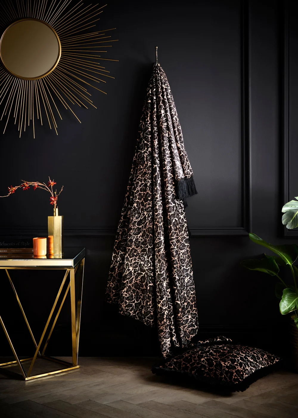 Laurence Llewelyn-Bowen Josephine Velvet Gold Filled Cushion - 43W X 43D Image 4