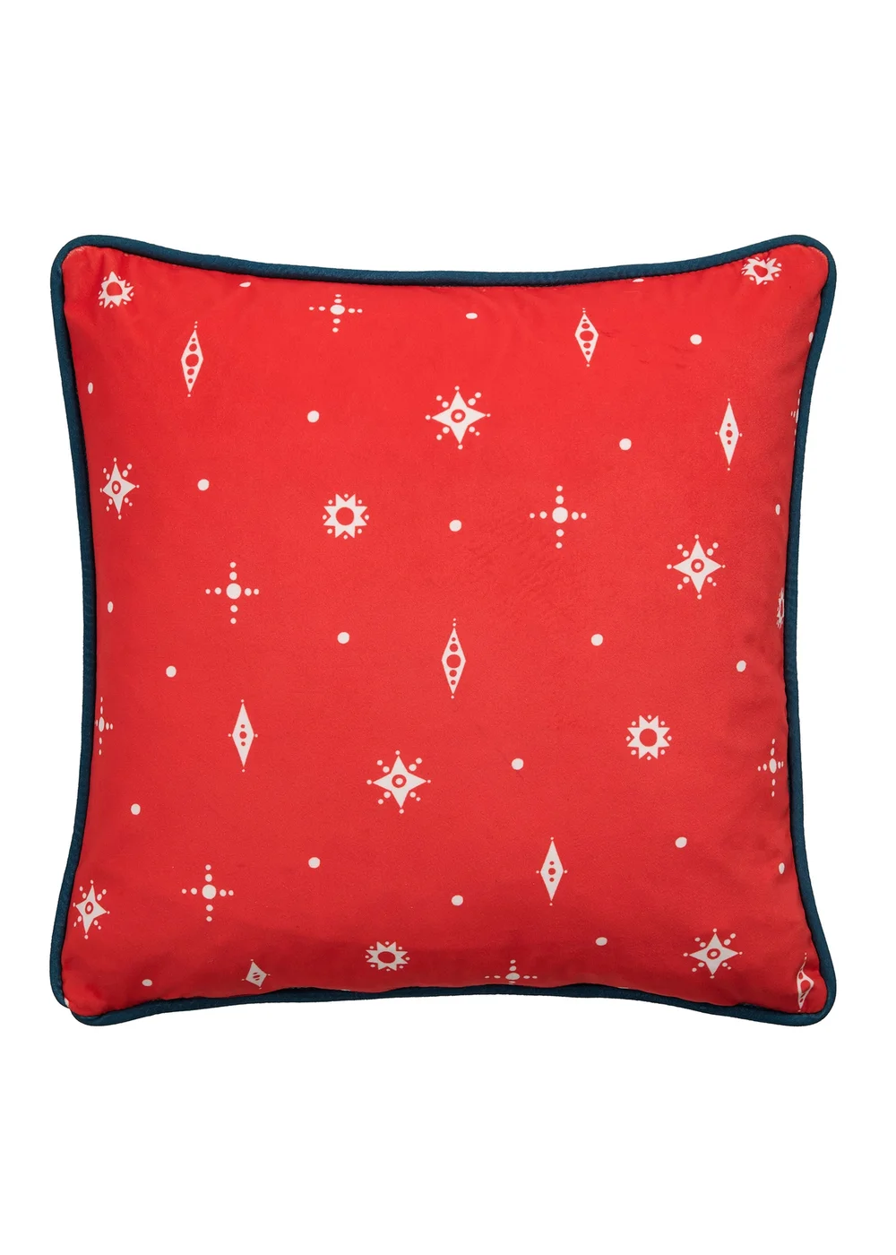 Fusion Merry Christmas Deer Velvet Green Filled Cushion - 43W X 43D Image 3
