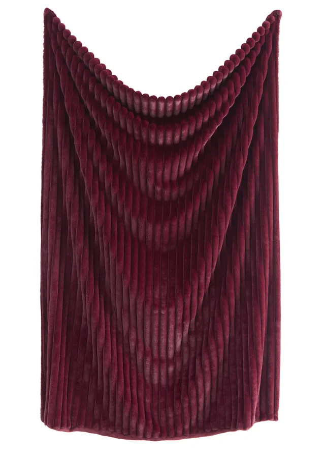 Appletree Morritz Soft Faux Fur Burgundy Bedspread