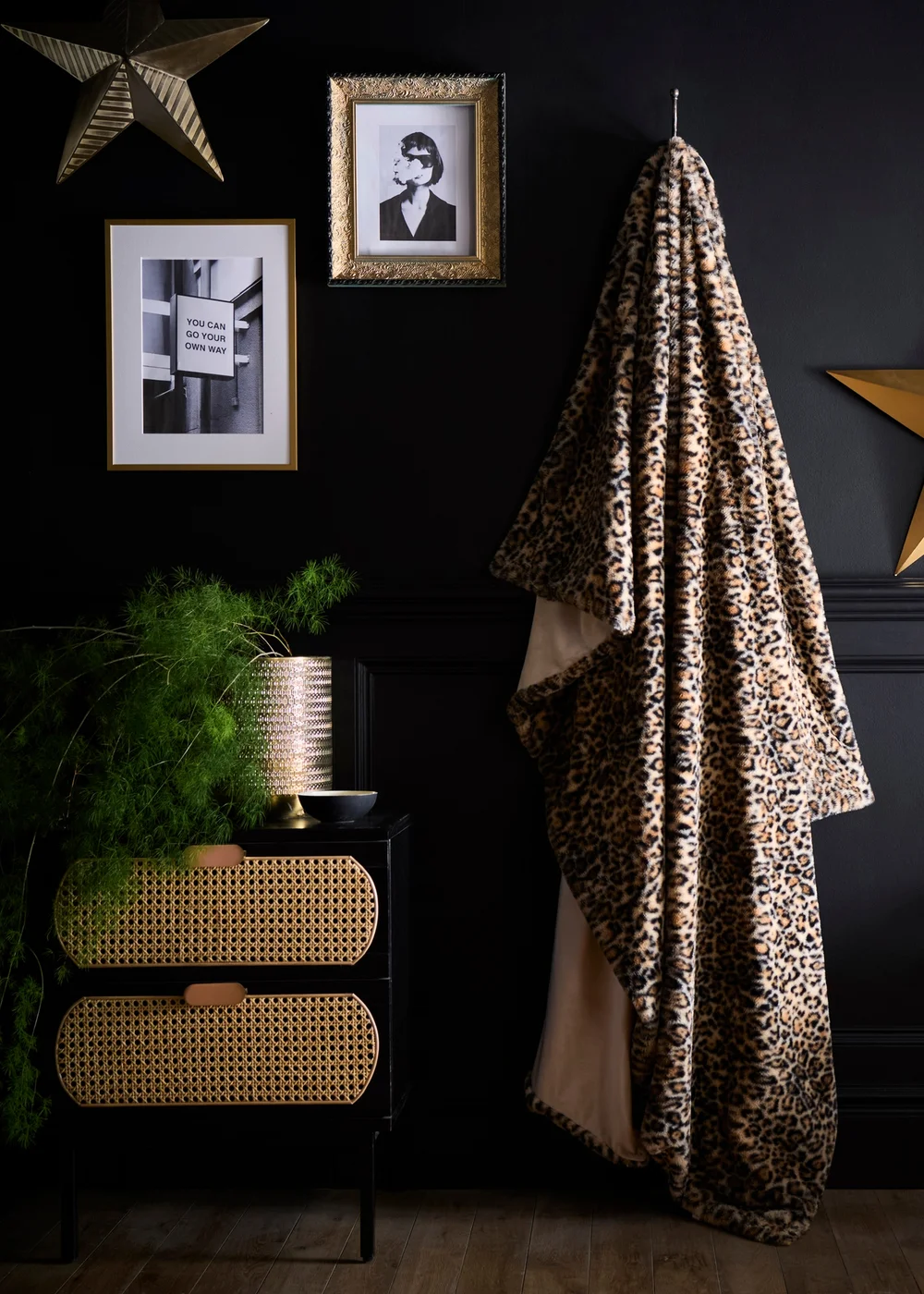 Fusion Leopard Throw Soft Fleece Natural Throw - One Size Image 1