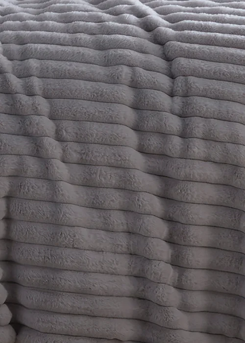 Appletree Morritz Soft Faux Fur Grey Duvet Cover Set - Double Image 3