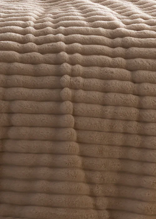 Appletree Morritz Soft Faux Fur Natural Duvet Cover Set - Single Image 3