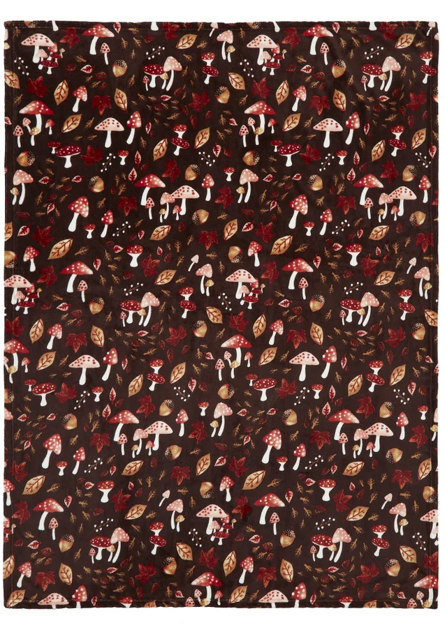 Fusion Woodland Dreams Soft Fleece Chocolate Throw