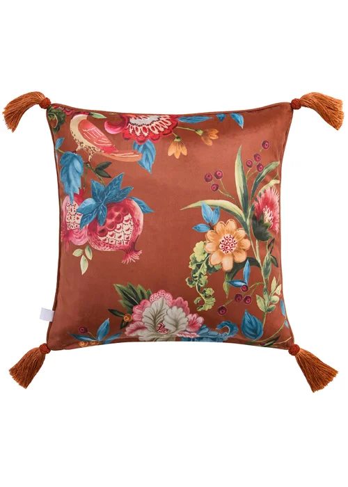 Dreams & Drapes Bejewelled Velvet Spice Filled Cushion - 43W X 43D Image 4