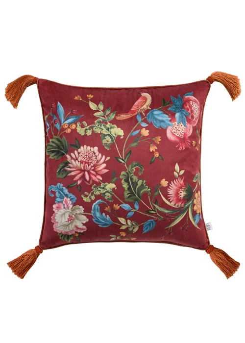 Dreams & Drapes Bejewelled Velvet Spice Filled Cushion - 43W X 43D Image 3