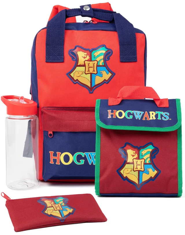 Harry Potter Unisex Kids Red Backpack Set 4 Piece