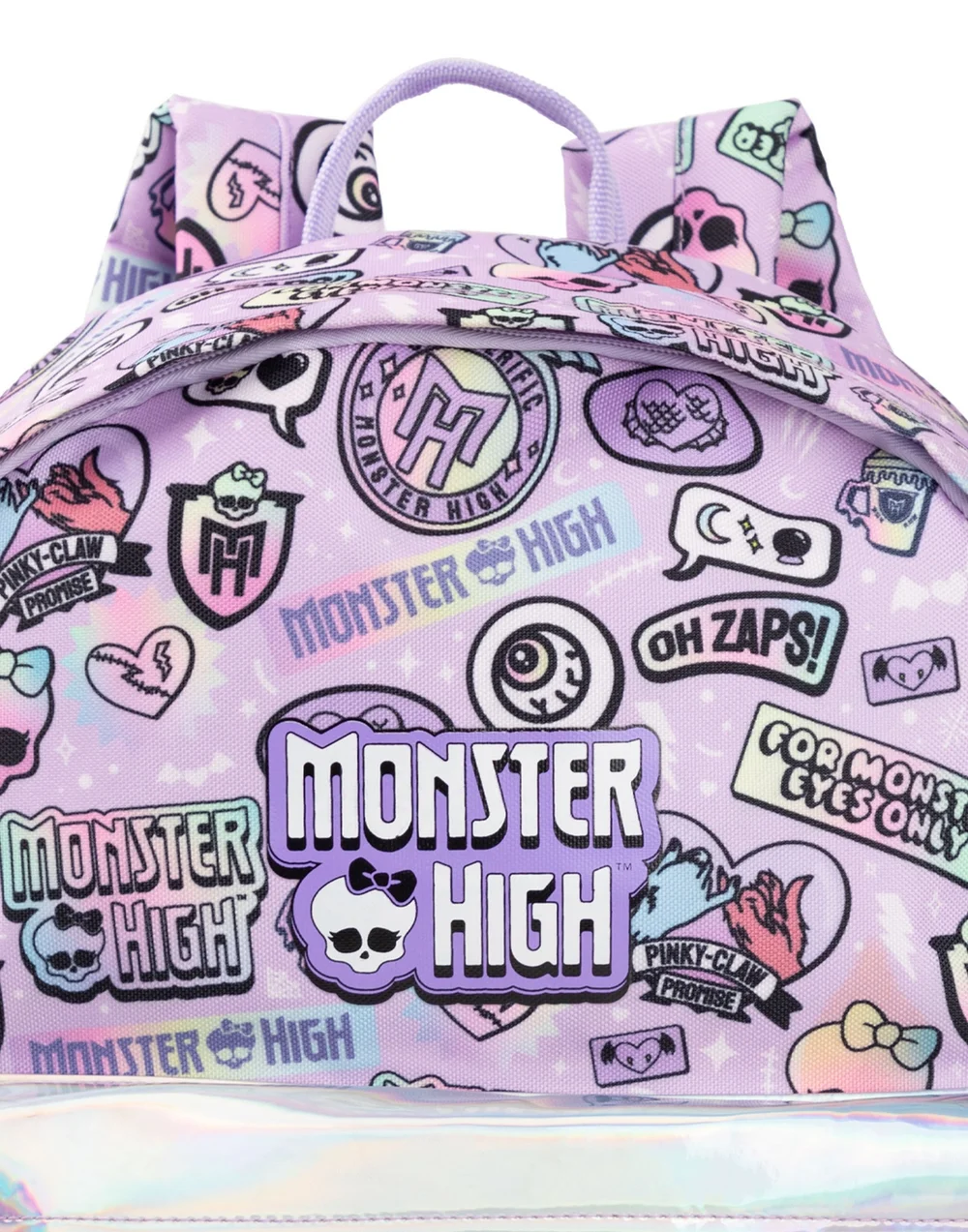 Monster High Kids Purple Holographic Pocket Backpack - One Size Image 2
