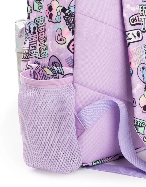 Monster High Kids Purple Holographic Pocket Backpack - One Size Image 4