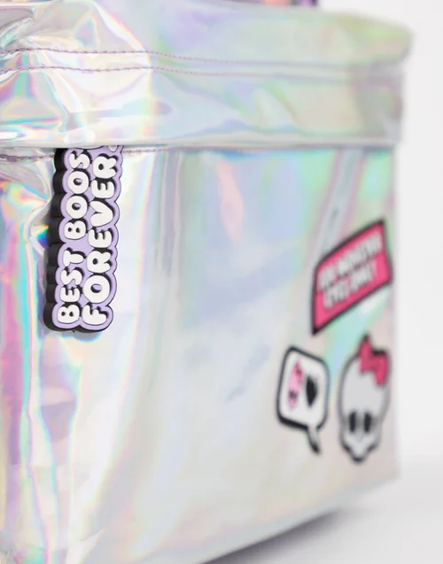 Monster High Kids Purple Holographic Pocket Backpack - One Size Image 3