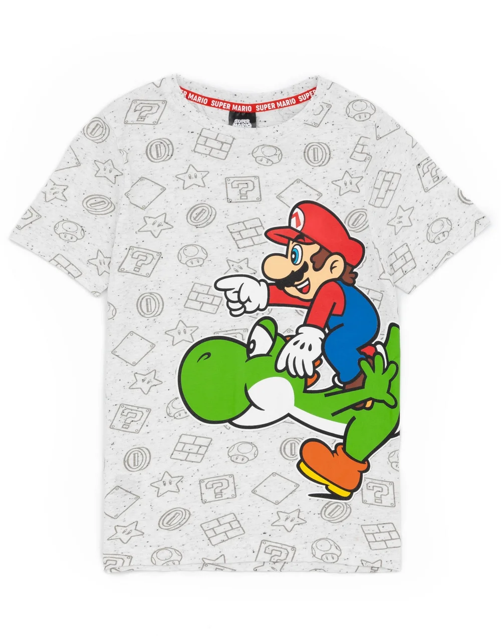 Vanilla Underground Nintendo Super Mario Kids Multi Character Grey T-Shirt - Age 9-10 Years Image 3