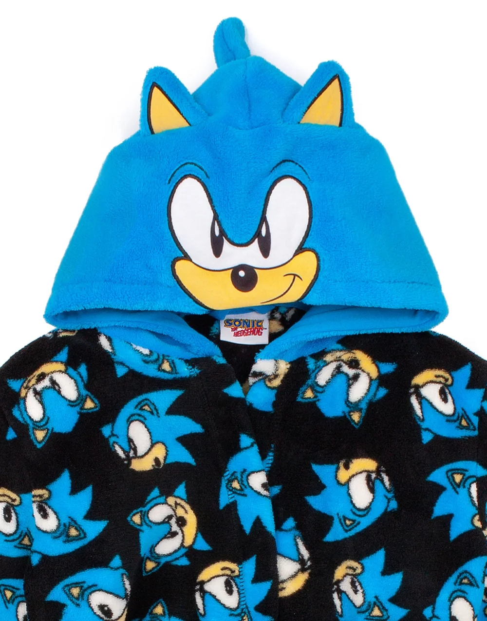 Sonic The Hedgehog Boys Blue Sonic Bathrobe (4 - 12 Years) - Age 11-12 Years Image 4