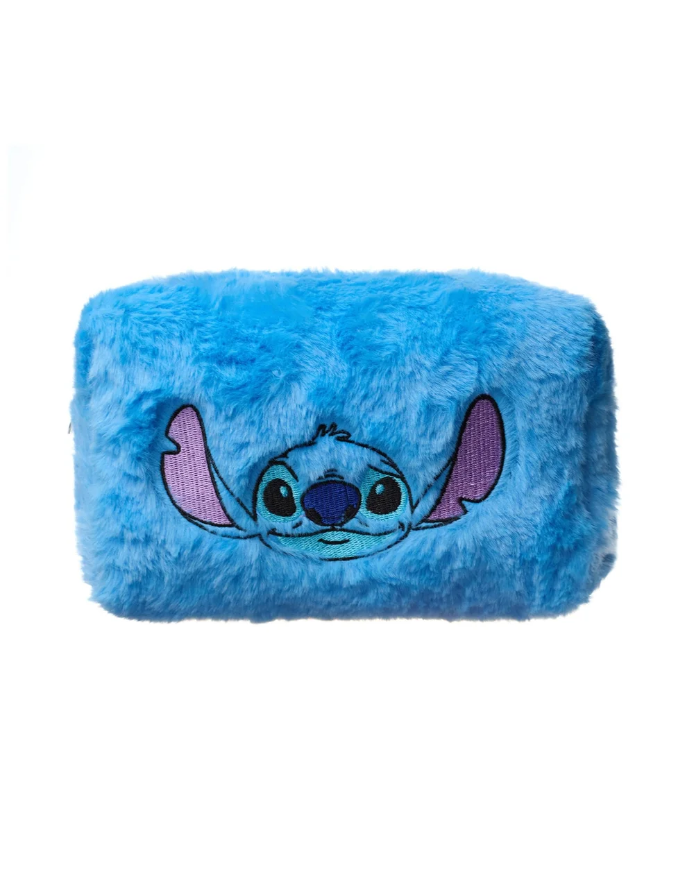Disney Womens Blue Stitch Character Face Makeup Bag & Mirror - One Size Image 3