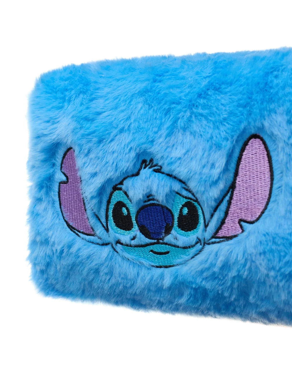 Disney Womens Blue Stitch Character Face Makeup Bag & Mirror - One Size Image 5