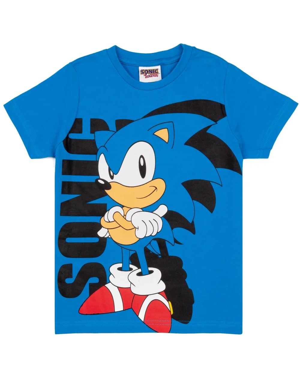 Sonic The Hedgehog Boys Blue Sonic Short Sleeved T-Shirt (4 - 14 Years) - 11-12 Yrs Image 1