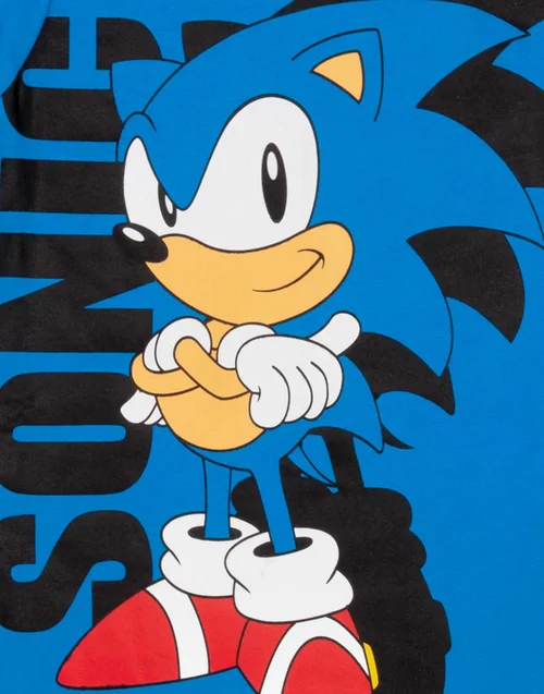 Sonic The Hedgehog Boys Blue Sonic Short Sleeved T-Shirt (4 - 14 Years) - 11-12 Yrs Image 5