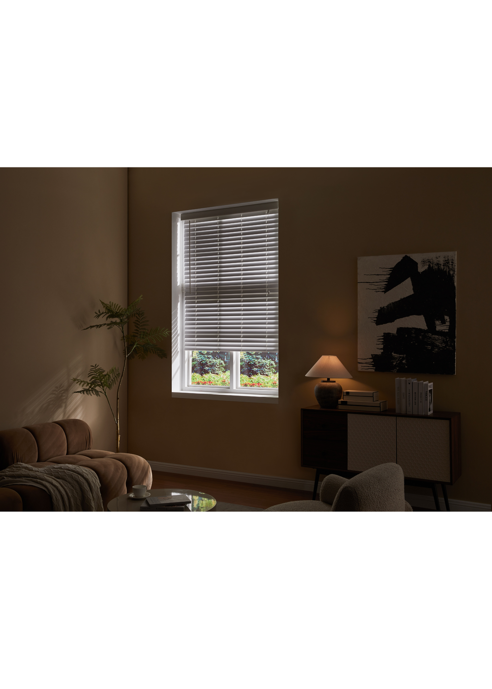 Little Black Book White Faux Wood Venetian (50mm) - 60x160cm Image 3