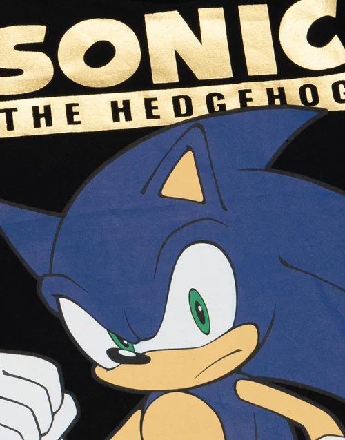 Sonic The Hedgehog Boys Black Japanese Text Print T-Shirt (3 - 14 Years) - 8-9 yrs Image 5
