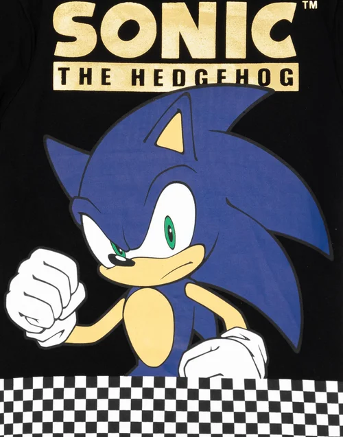 Sonic The Hedgehog Boys Black Japanese Text Print T-Shirt (3 - 14 Years) - 8-9 yrs Image 3