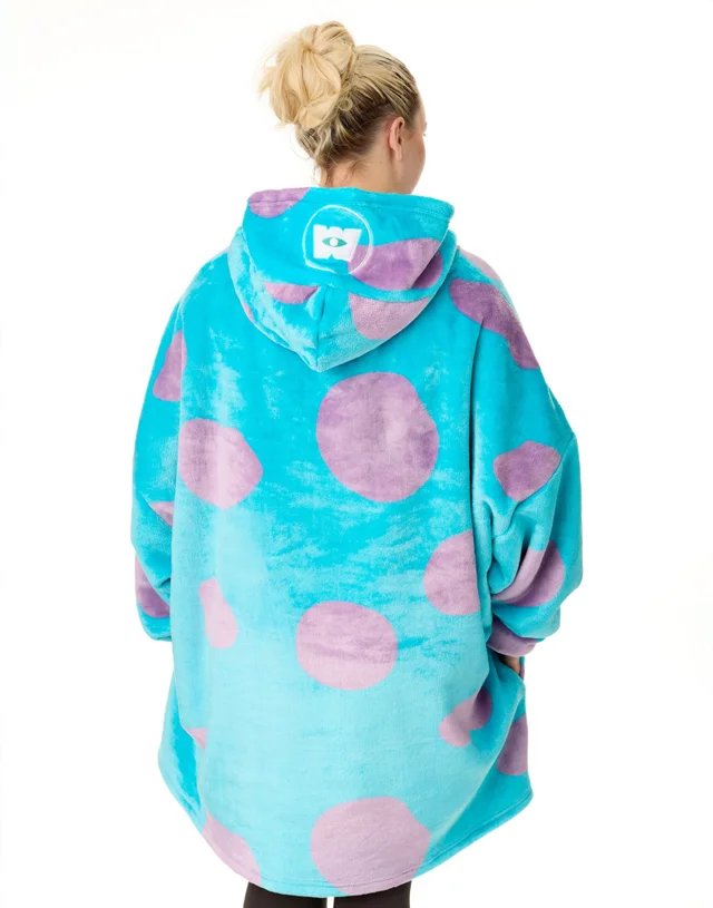 Disney Unisex Blue Monster Inc Sully Blanket Hoodie