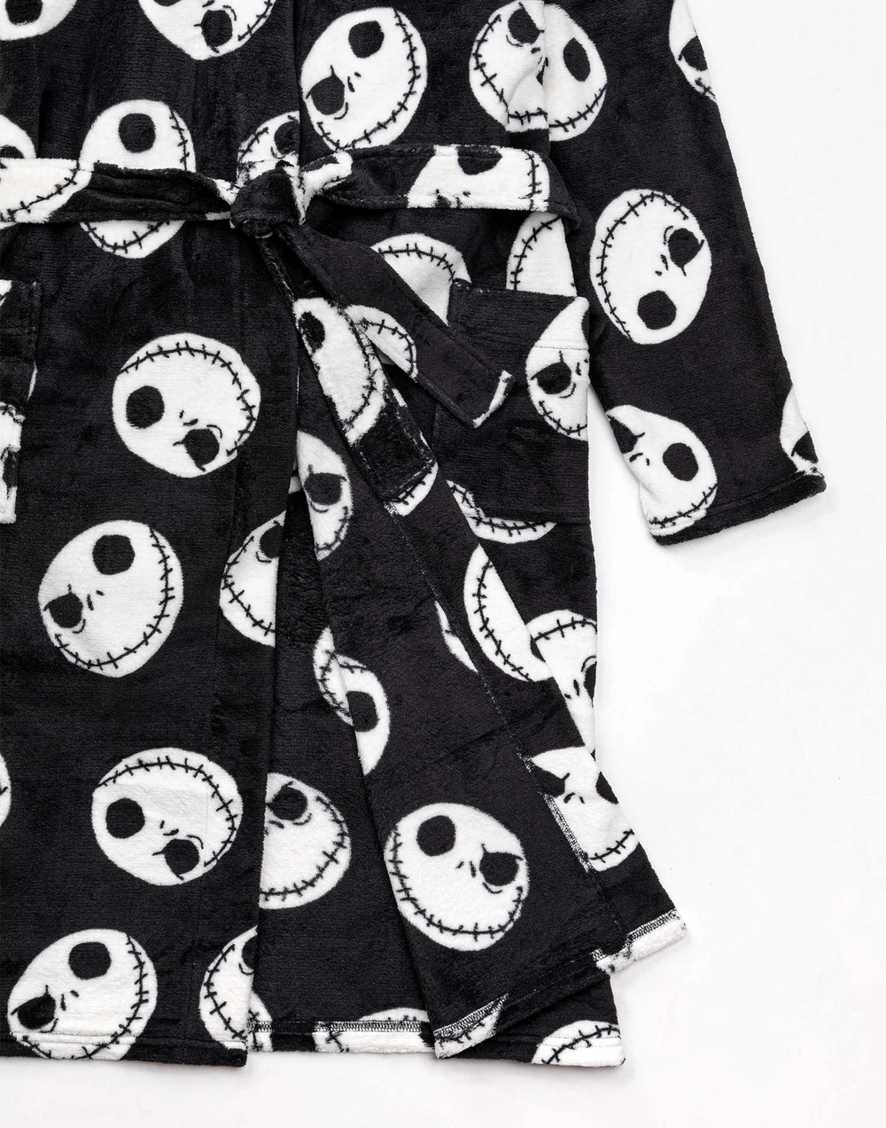 Vanilla Underground Disney The Nightmare Before Christmas Adults Head Black Bathrobe - Extra Large Image 5