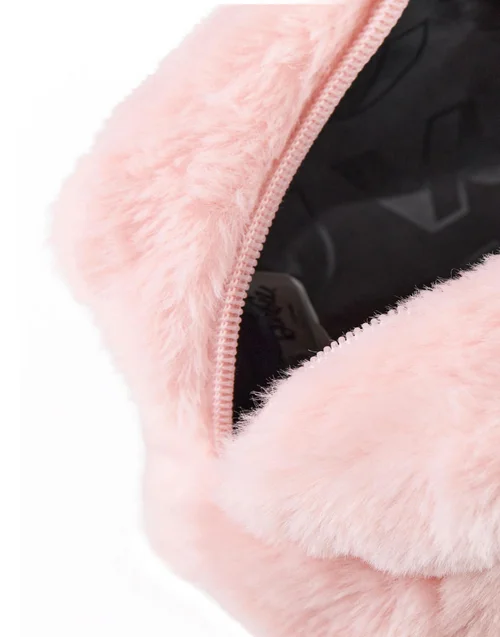 Vanilla Underground Barbie Adults Furry Makeup Pink Bag - One Size Image 5