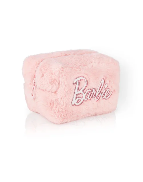 Vanilla Underground Barbie Adults Furry Makeup Pink Bag - One Size Image 1