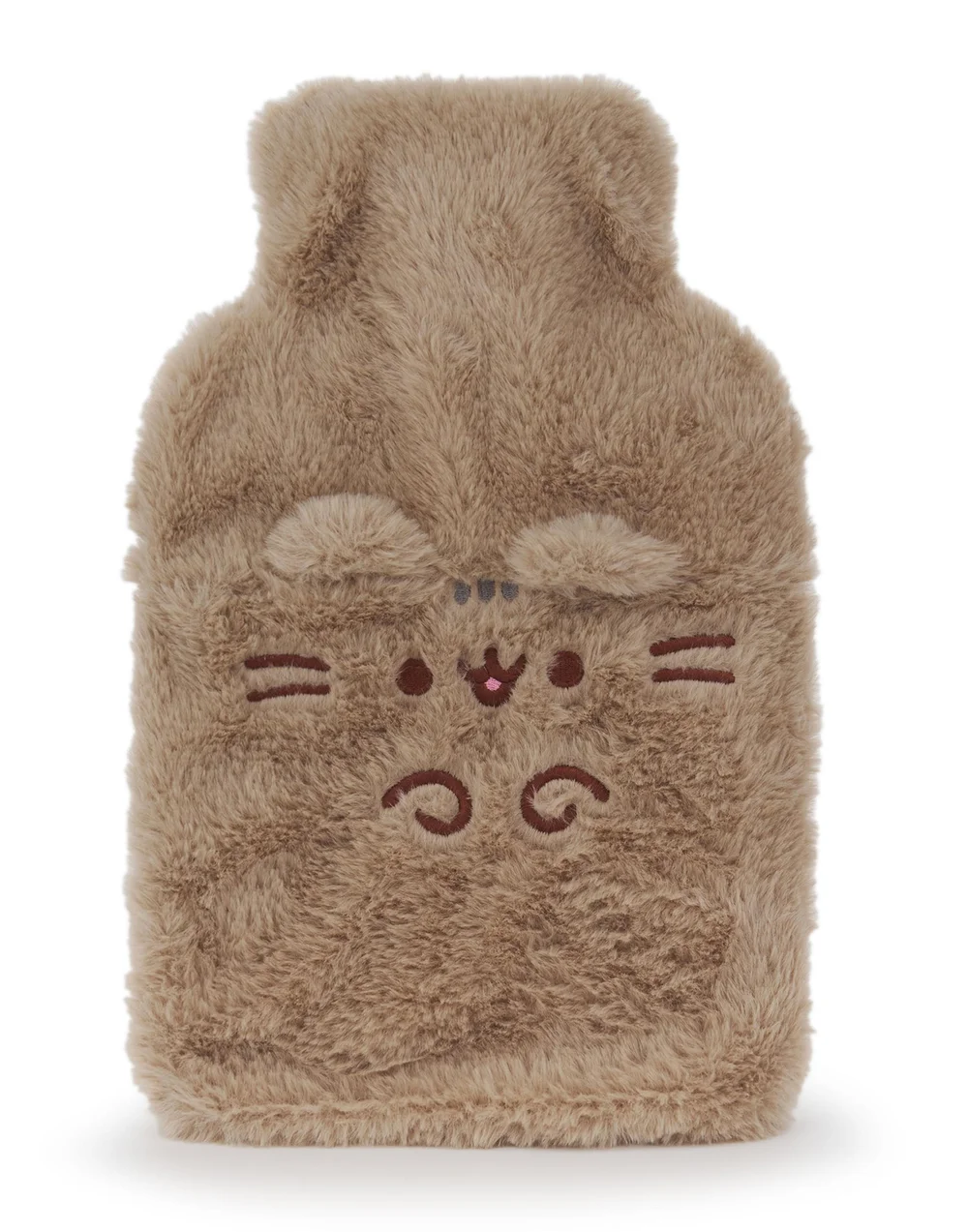 Pusheen Womens Brown Novelty Face Hot Water Bottle - One Size Image 1
